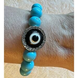 Cuban Evil Eye Turquoise Beaded Bracelet